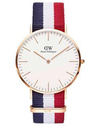 Daniel Wellington - Orologio Cambridge quadrante bianco DW00100003 - Lyst