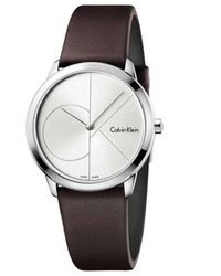 Calvin Klein - Orologio Minimal quadrante argento K3M221G6-RE21 - Lyst