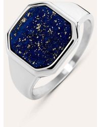 Stroili - Anello Chevalier Man Code Acciaio Lapislazzuli - Lyst