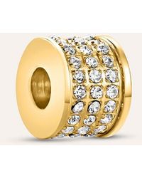 Stroili - Bead Essential Code Acciaio Dorato Cristallo - Lyst