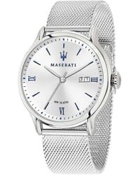 Maserati - Orologio Epoca con cinturino mesh e cassa in acciaio silver - Lyst