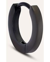 Stroili - Mono Orecchino A Cerchio Man Code Acciaio Nero - Lyst