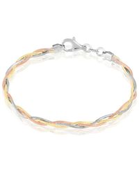 Stroili - Bracciale Catena Silver Collection Argento Tricolore - Lyst