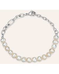 Stroili - Bracciale Catena Man Code Acciaio Perla D'Acqua Dolce - Lyst