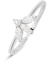Stroili - Anello Fantasia Claire Oro Bianco Cubic Zirconia - Lyst