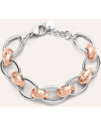 Stroili - Bracciale Catena Sunrise Acciaio Bicolore Bianco / Rosa - Lyst