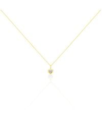 Stroili - Collana in oro giallo e cristalli con ciondolo Cuore - Lyst