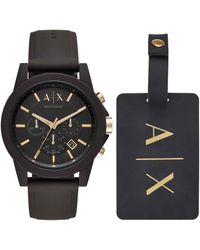 ARMANI EXCHANGE - Set Orologio Al Quarzo Ax7105 e Targhetta per Valigia - Lyst