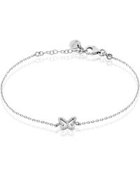 Stroili - Bracciale Farfalla in argento rodiato e zirconi - Lyst