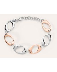 Stroili - Bracciale Catena Sunrise Acciaio Bicolore Bianco / Rosa - Lyst