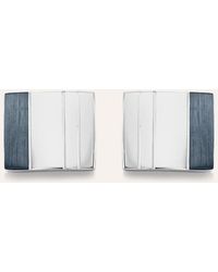 Stroili - Gemelli Man Code Acciaio Bicolore Bianco / Nero - Lyst