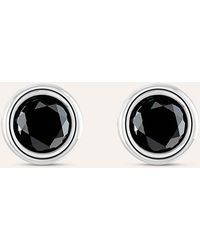 Stroili - Orecchini Lobo Man Code Acciaio Bicolore Bianco / Nero - Lyst