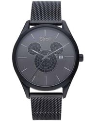 Stroili - Orologio solo tempo Topolino con cinturino e cassa acciaio nero e strass - Lyst
