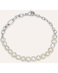 Stroili - Bracciale Catena Man Code Acciaio Perla D'Acqua Dolce - Lyst