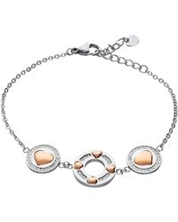 Stroili - Bracciale Endless Acciaio Cuore e Cristalli - Lyst