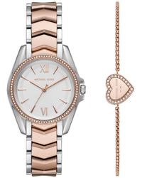 Michael Kors - Orologio solo tempo cinturino e cassa in acciaio bicolore - Lyst