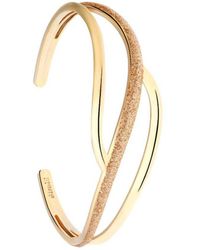 Stroili - Bracciale rigido in ottone rosato con onda glitter - Lyst