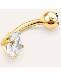 Stroili - Piercing Ombelico Punto Luce Radiance Titanio Giallo Cubic Zirconia - Lyst