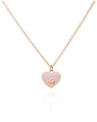 Stroili - Collana in acciaio rosato e strass con ciondolo a forma di cuore - Lyst