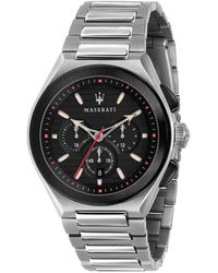 Maserati - Orologio Triconic con cinturino e cassa in acciaio silver - Lyst