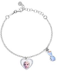 Stroili - Bracciale con pendente cuore Elsa e Olaf in argento e glitter - Lyst