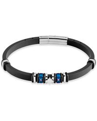Stroili - Bracciale Man Code Acciaio Bicolore Cristallo - Lyst