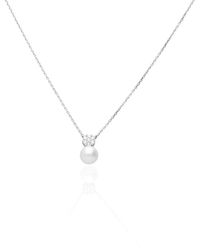 Collana In Argento 925, Perle E Zirconi di Stroili in Metallizzato | Lyst