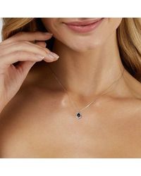 Stroili - Collana Punto Luce Amélie Oro Bianco Topazio Cubic Zirconia - Lyst