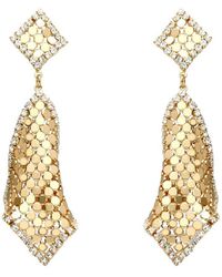 Stroili - Orecchini pendenti con rombi e strass in metallo dorato - Lyst