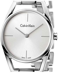 Calvin Klein - Orologio Dainty quadrante argento K7L23146-RE21 - Lyst
