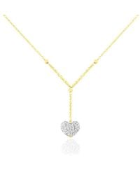 Stroili - Girocollo cuore in oro e cristalli - Lyst