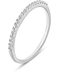 Stroili - Anello Semi-eternity Silver Elegance Argento Rodiato Cubic Zirconia - Lyst