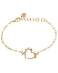 Stroili - Bracciale in ottone oro rosa con cuore glitter - Lyst