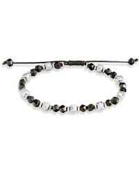 Stroili - Bracciale in corda pietre e acciaio nero - Lyst