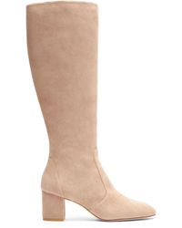 Stuart Weitzman - Yuliana 60 Knee-High Zip Boot, Boots And Booties, , Suede - Lyst