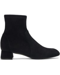 Stuart Weitzman - Grace Sock Bootie, Boots And Booties, , Suede Stretch - Lyst