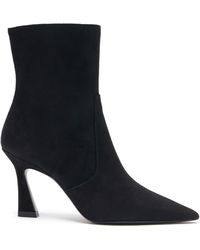 Stuart Weitzman - Suede Pointed-Toe Vinnie Booties - Lyst