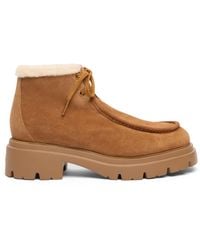 Stuart Weitzman - Hudson Shearling Chukka - Lyst