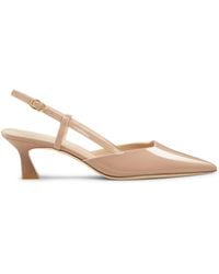 Stuart Weitzman - Pointed-Toe Patent Slingback Pumps - Lyst