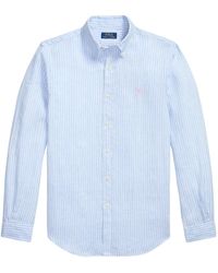 Polo Ralph Lauren - Custom Fit Striped Linen Shirt - Lyst