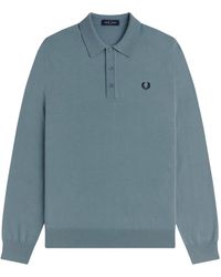 Fred Perry - Classic Knitted Long Sleeve Shirt - Lyst