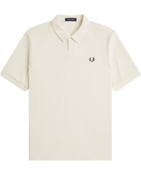 Fred Perry - Drop Needle Jersey Polo Shirt - Lyst