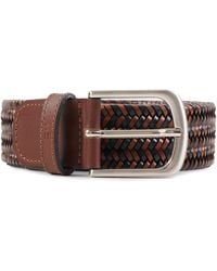 Miguel Bellido Belts - Miguel Bellido Leather Woven Belt - Lyst