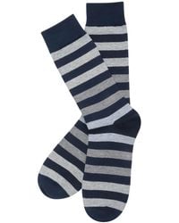 Stuarts London - Brian Oak Block Stripe Socks - Lyst