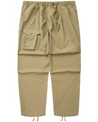 FRIZMWORKS Army Two Tuck Relaxed Trousers - Beige - Natural