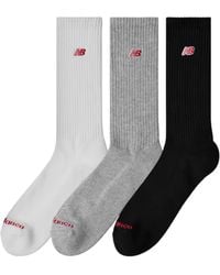 New Balance - Patch Logo Crew Socks 3 Pack - Lyst
