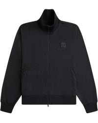 Fred Perry - Leather Patch Track Jacket - Lyst