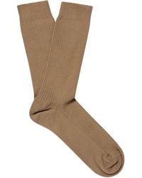 Sunspel - Cotton Ribbed Socks - Lyst