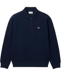 Lacoste - Polo Collar Piqué Sweatshirt - Lyst