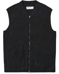 Universal Works - Zip Waistcoat Wool Fleece - Lyst